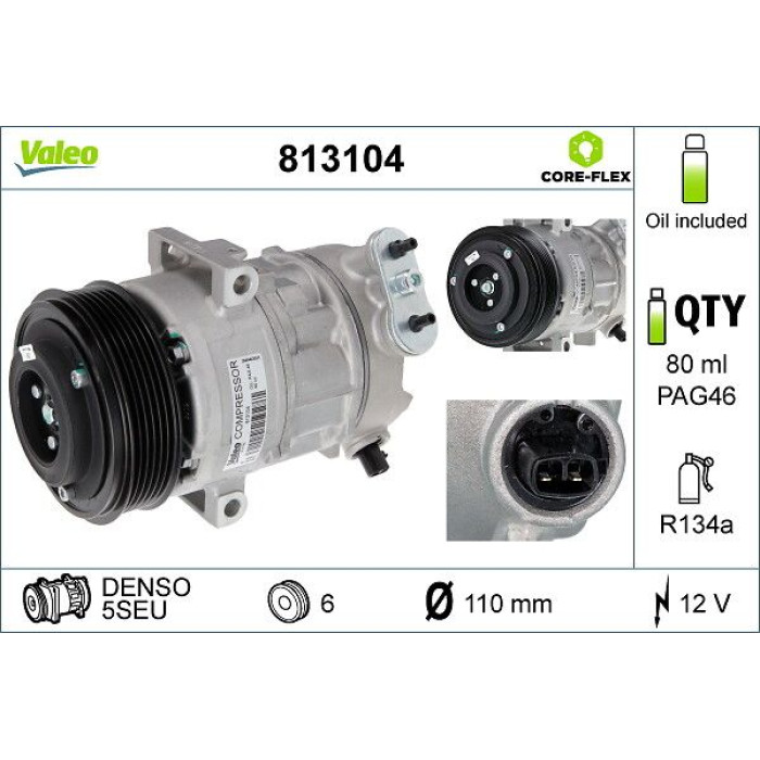 813104 Valeo Klimakompressor 813104 813104 Valeo Klimakompressor 813104