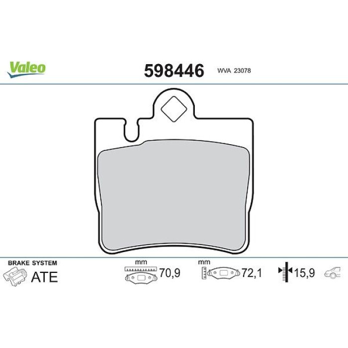 Valeo Bremsbelagsatz 598446