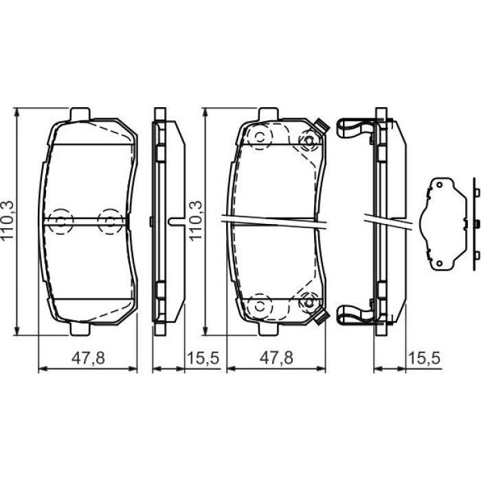 Bosch Bremsbelagsatz 0 986 494 327 Bosch Bremsbelagsatz 0 986 494 327