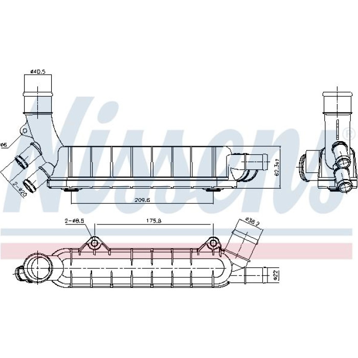 Nissens Ölkühler PKW 90976 Nissens Ölkühler PKW 90976
