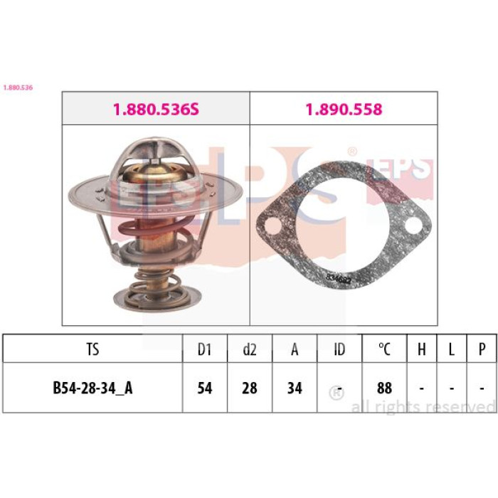 1.880.536 EPS Thermostat 1.880.536 1.880.536 EPS Thermostat 1.880.536