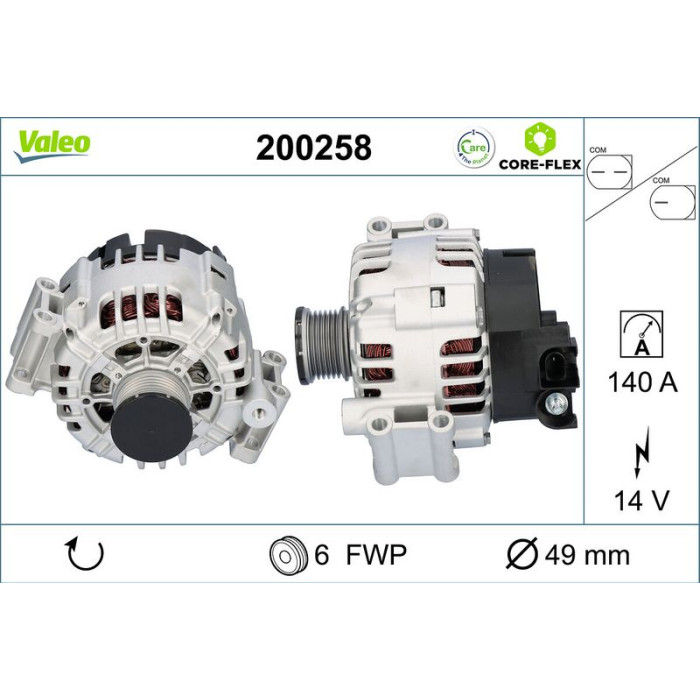 Valeo Lichtmaschine 200258 Valeo Lichtmaschine 200258