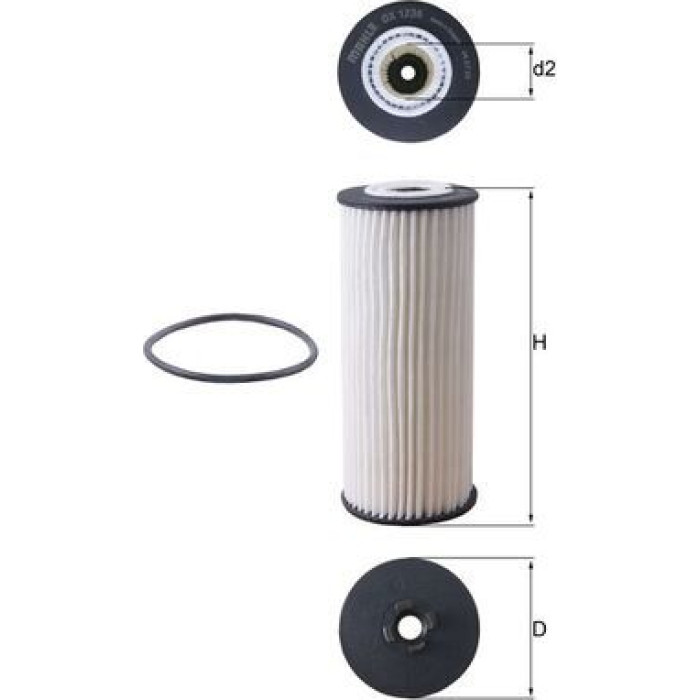 Mahle Original Ölfilter OX 1236D Mahle Original Ölfilter OX 1236D