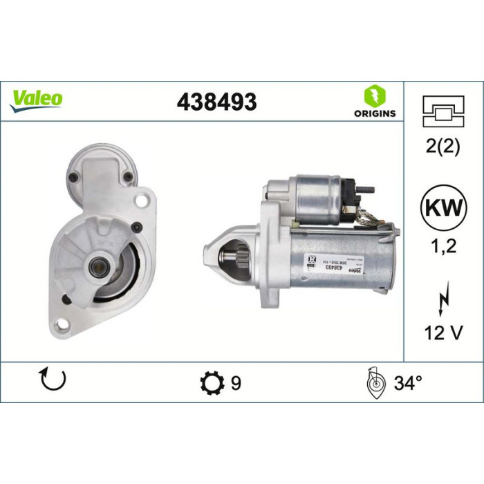 Valeo Anlasser 438493 Valeo Anlasser 438493