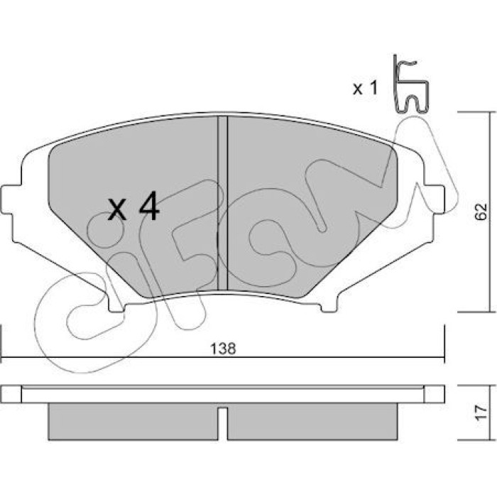CIFAM Bremsbelagsatz, Scheibenbremse 822-732-0 CIFAM Bremsbelagsatz, Scheibenbremse 822-732-0