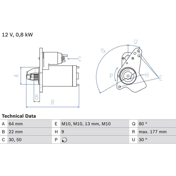Bosch Starter 0 986 026 250 Bosch Starter 0 986 026 250