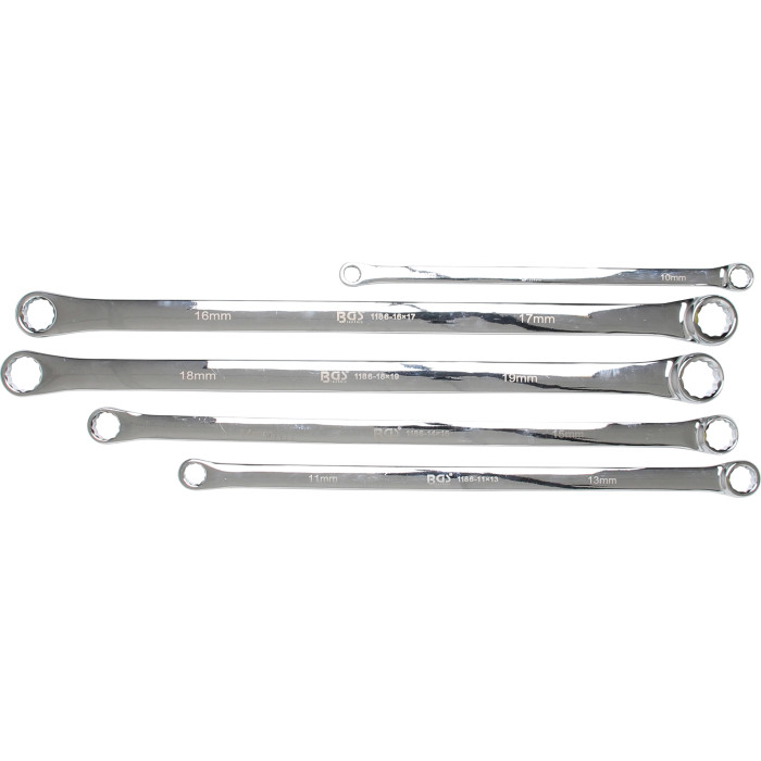 BGS Doppel-Ringschlüssel-Satz extra lang SW 8 - 19 mm 5-tlg 1187 BGS Doppel-Ringschlüssel-Satz extra lang SW 8 - 19 mm 5-tlg 1187