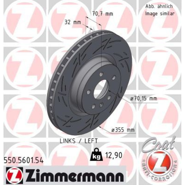Zimmermann Bremsscheibe 550.5601.54 Zimmermann Bremsscheibe 550.5601.54