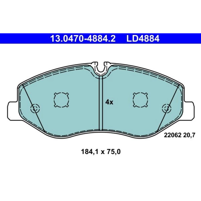 ATE Bremsbelagsatz 13.0470-4884.2