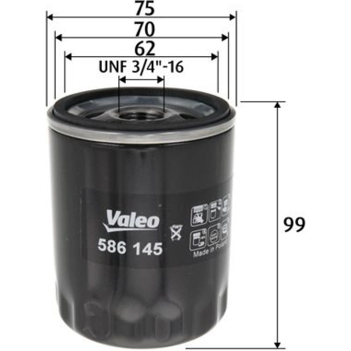 Valeo Ölfilter 586145 Valeo Ölfilter 586145