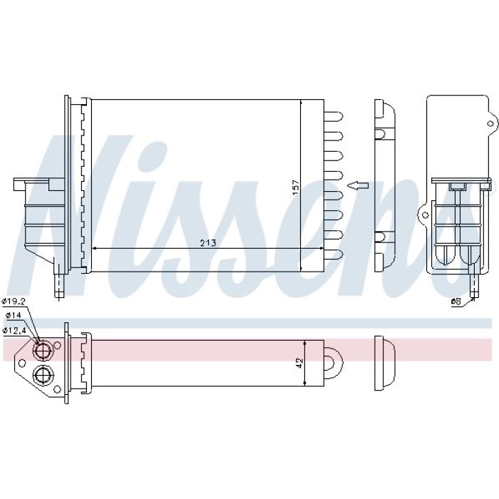 Nissens Heizungskühler PKW 71450 Nissens Heizungskühler PKW 71450