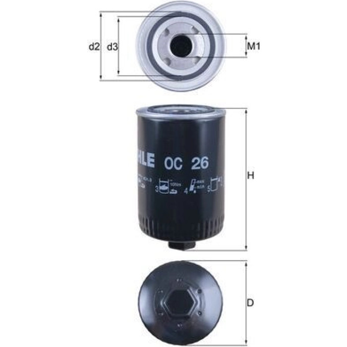 Mahle Original Ölfilter OC 26 Mahle Original Ölfilter OC 26
