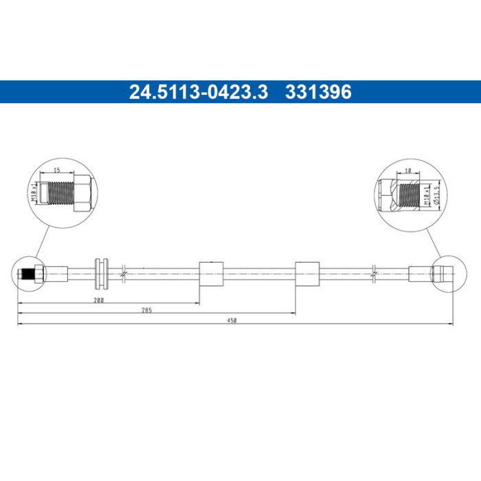 ATE Bremsschlauch 24.5113-0423.3 ATE Bremsschlauch 24.5113-0423.3