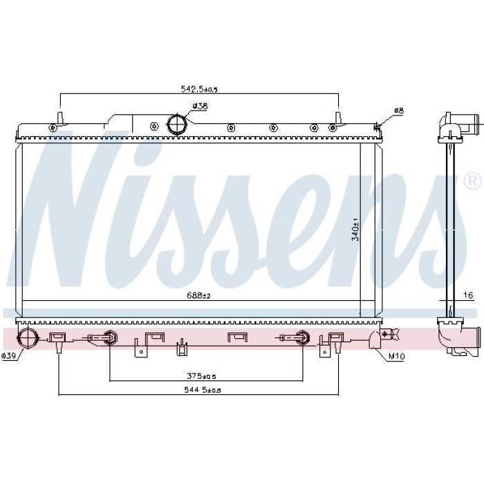 64123 Nissens Wasserkühler PKW 64123 64123 Nissens Wasserkühler PKW 64123