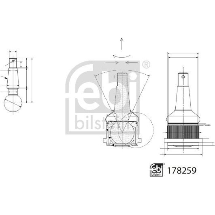 febi Trag-/Führungsgelenk 178259 febi Trag-/Führungsgelenk 178259