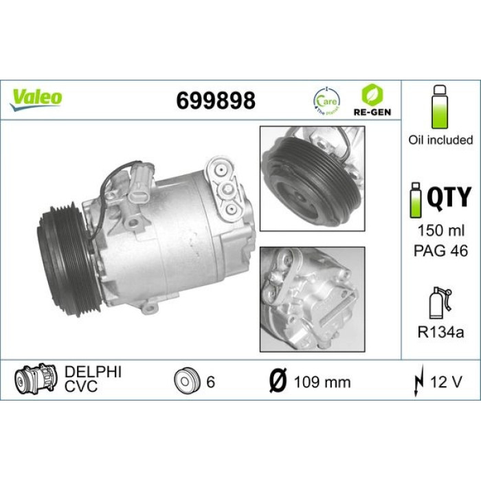 699898 Valeo Kompressor 699898 699898 Valeo Kompressor 699898