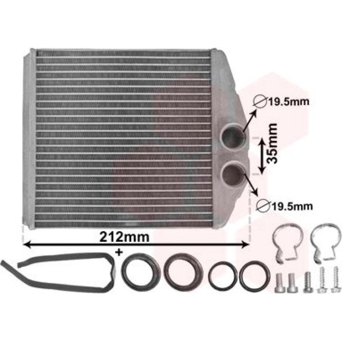 Van Wezel Heizungswärmetauscher 37006354 Van Wezel Heizungswärmetauscher 37006354