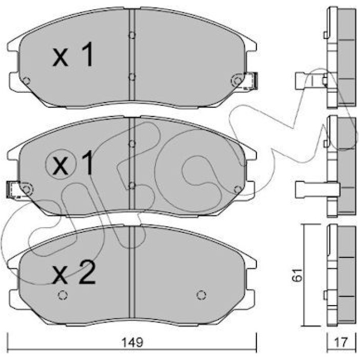CIFAM Bremsbelagsatz, Scheibenbremse 822-633-0