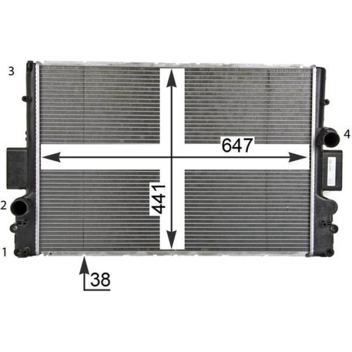 Kühler, Motorkühlung CR 1551 000P Kühler, Motorkühlung CR 1551 000P