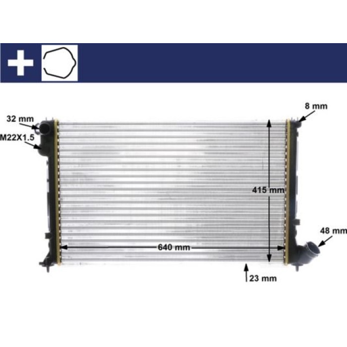MAHLE Kühler, Motorkühlung CR 593 000S MAHLE Kühler, Motorkühlung CR 593 000S