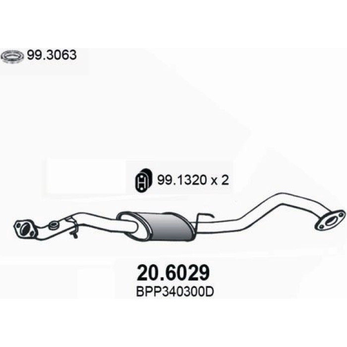 ASSO Mittelschalldämpfer 20.6029 ASSO Mittelschalldämpfer 20.6029