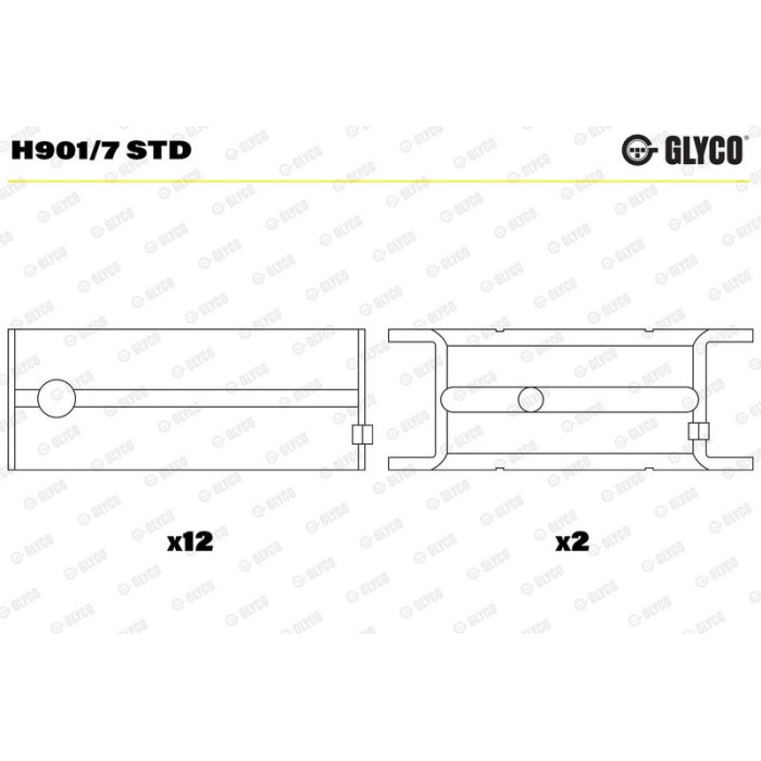 GLYCO Kurbelwellenlager H901/7 STD GLYCO Kurbelwellenlager H901/7 STD