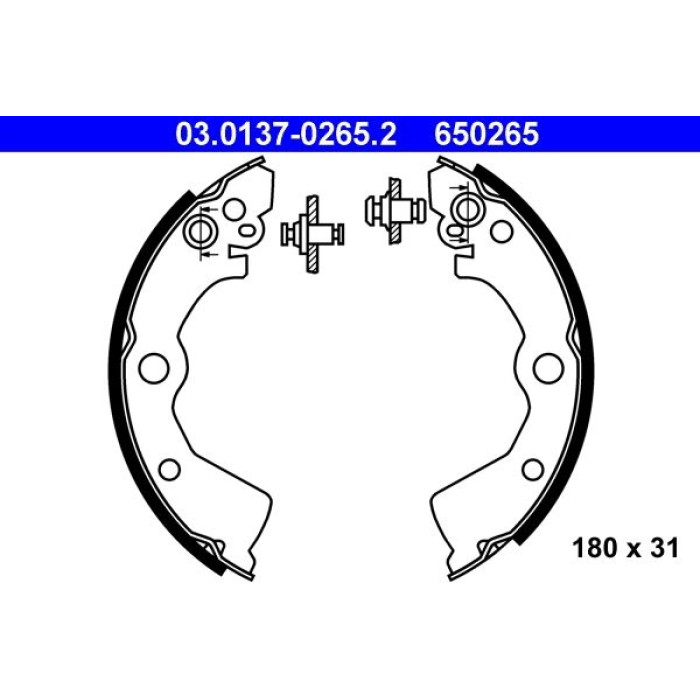 ATE Bremsbacken 03.0137-0265.2 ATE Bremsbacken 03.0137-0265.2