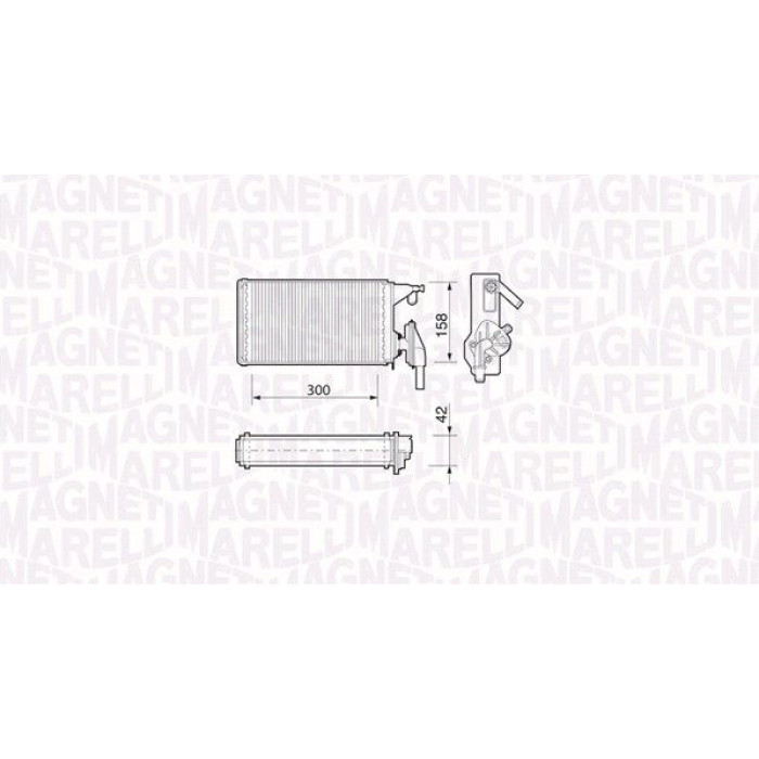 Magneti Marelli Heizungswärmetauscher 350218063000 Magneti Marelli Heizungswärmetauscher 350218063000