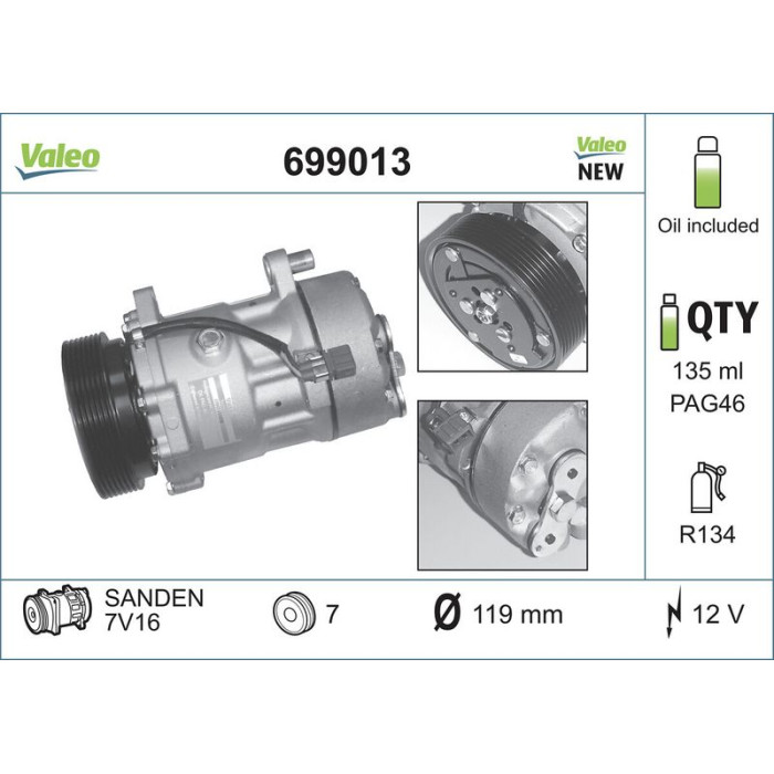 Valeo Kompressor 699013 Valeo Kompressor 699013