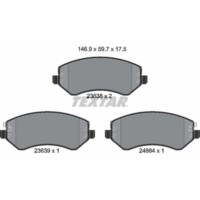 Textar Bremsbelagsatz 2363801 Textar Bremsbelagsatz 2363801