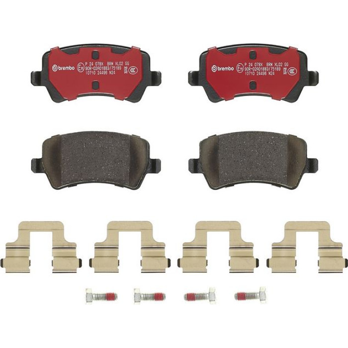 P 24 078X Brembo Xtra Bremsbelagsatz Hinterachse – P 24 078X – 107 x 49 x 17 mm – Bremssystem TRW – OE Nummer 1426143 P 24 078X Brembo Xtra Bremsbelagsatz Hinterachse – P 24 078X – 107 x 49 x 17 mm – Bremssystem TRW – OE Nummer 1426143