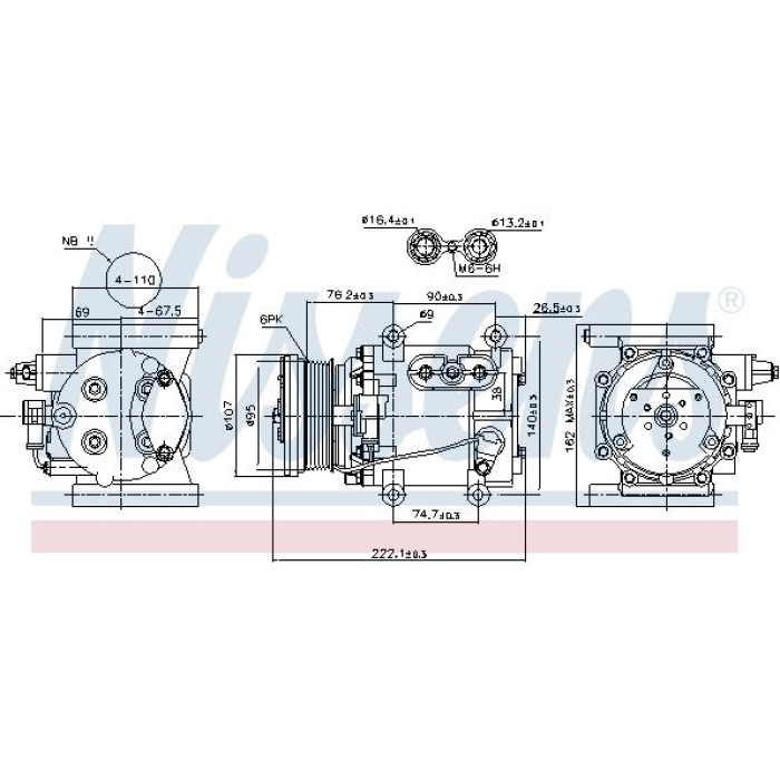 Nissens Klimakompressor PKW 89241 Nissens Klimakompressor PKW 89241