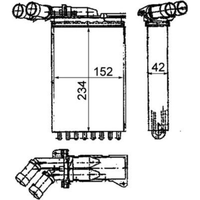 MAHLE Wärmetauscher, Innenraumheizung AH 116 000P MAHLE Wärmetauscher, Innenraumheizung AH 116 000P