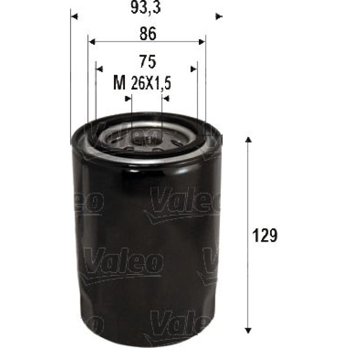 Valeo Ölfilter 586076 Valeo Ölfilter 586076