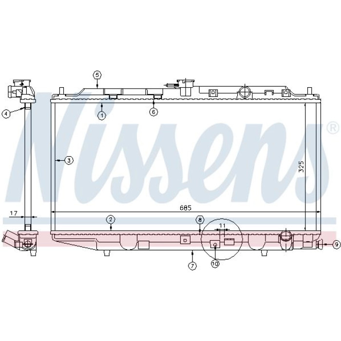 Nissens Wasserkühler PKW 62256 Nissens Wasserkühler PKW 62256