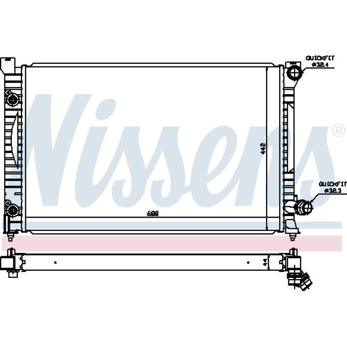 Nissens Wasserkühler PKW 60424 Nissens Wasserkühler PKW 60424