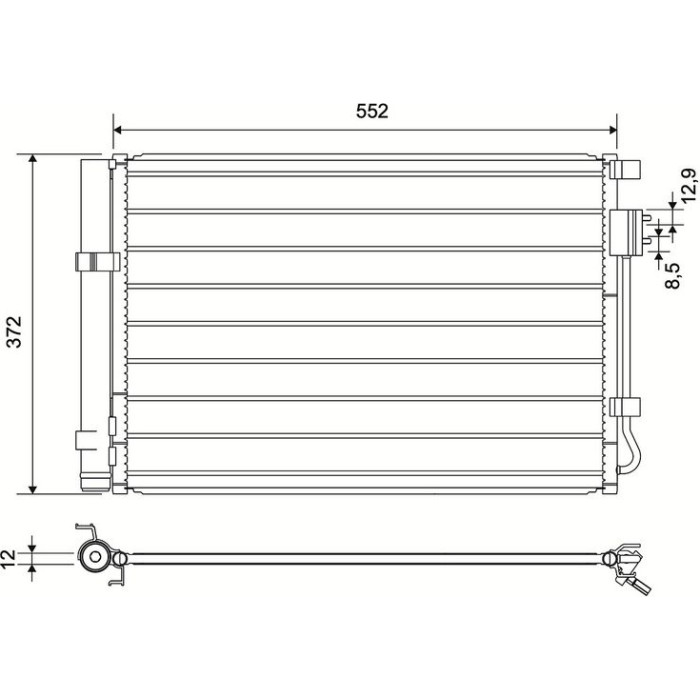 Valeo Klimakondensator 822581 Valeo Klimakondensator 822581