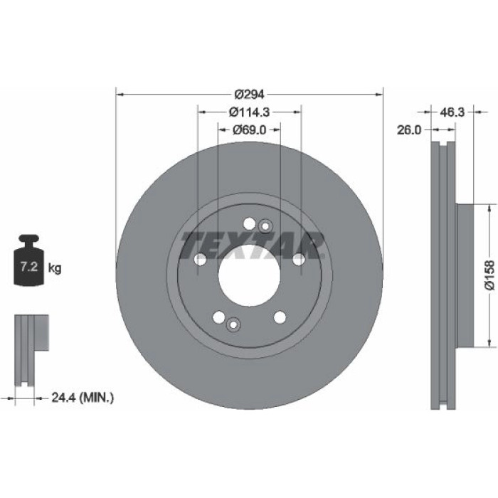Textar Bremsscheibe 92136403 – Automatik Textar Bremsscheibe 92136403 – Automatik