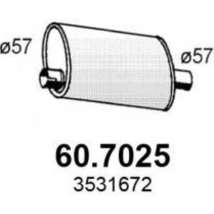 ASSO Endschalldämpfer 60.7025 ASSO Endschalldämpfer 60.7025