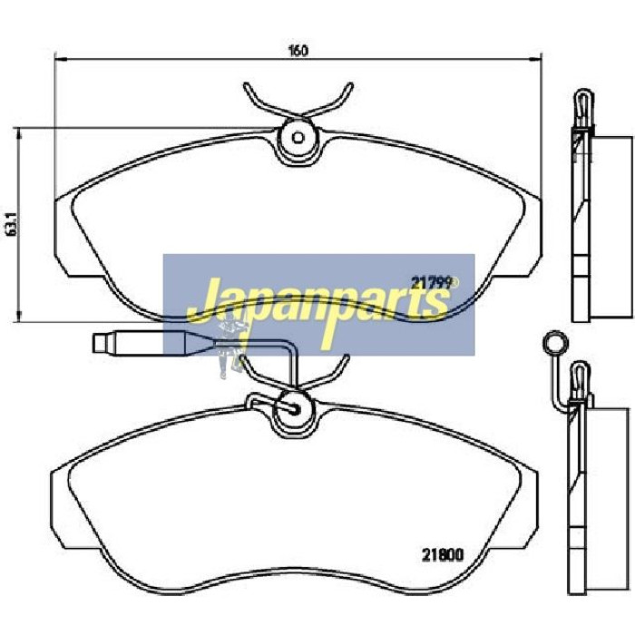Japanparts Bremsbeläge PA-0246AF Japanparts Bremsbeläge PA-0246AF
