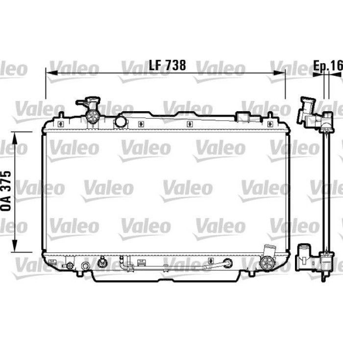 Valeo Motorkühler 734183 Valeo Motorkühler 734183