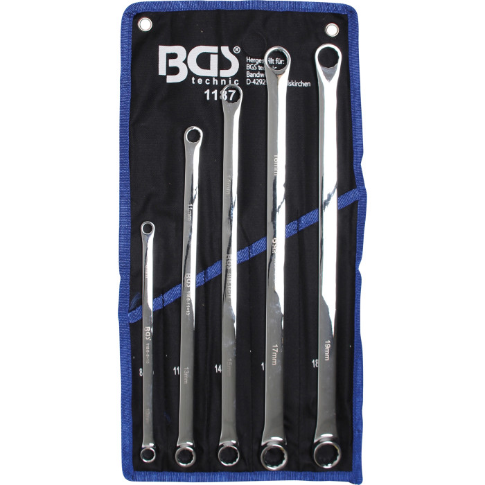 BGS Doppel-Ringschlüssel-Satz extra lang SW 8 - 19 mm 5-tlg 1187 BGS Doppel-Ringschlüssel-Satz extra lang SW 8 - 19 mm 5-tlg 1187