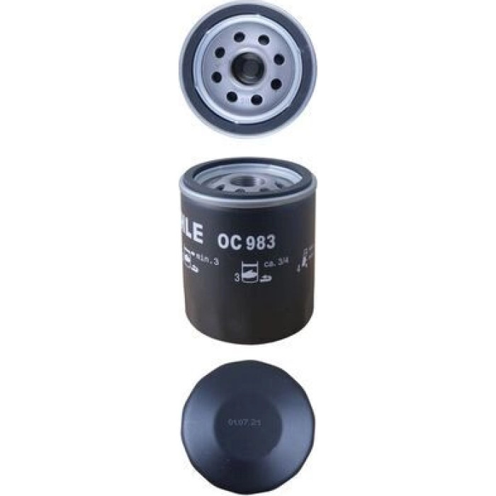 OC 983 MAHLE Ölfilter OC 983, Anschraubfilter, Höhe 94 mm – u. a. für Citroën Jumpy I (U6U_), I Kasten (BS_, BT_, BY_, BZ_), Fiat Marea (185_) – OE Nummer 1109AR - l OC 983 MAHLE Ölfilter OC 983, Anschraubfilter, Höhe 94 mm – u. a. für Citroën Jumpy I (U6U_), I Kasten (BS_, BT_, BY_, BZ_), Fiat Marea (185_) – OE Nummer 1109AR - l