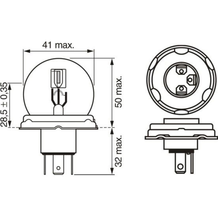 1987302023 Bosch R2 12V 45/40W PURE LIGHT BILUX 1987302023 1987302023 Bosch R2 12V 45/40W PURE LIGHT BILUX 1987302023
