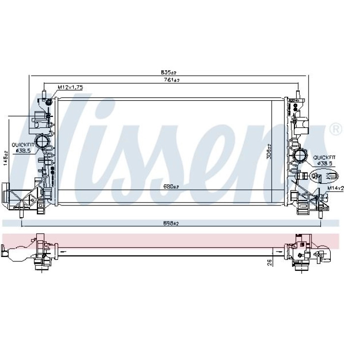 Nissens Wasserkühler PKW 630797