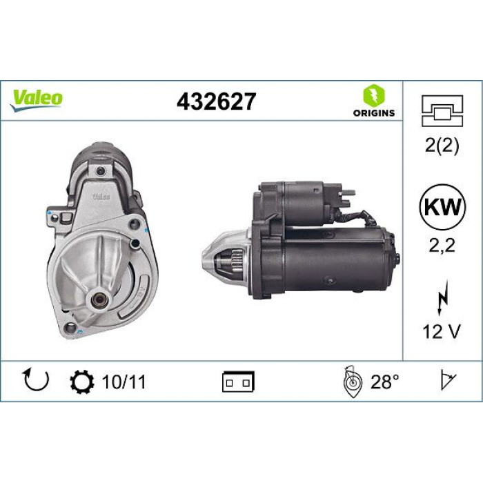Valeo Anlasser 432627 Valeo Anlasser 432627