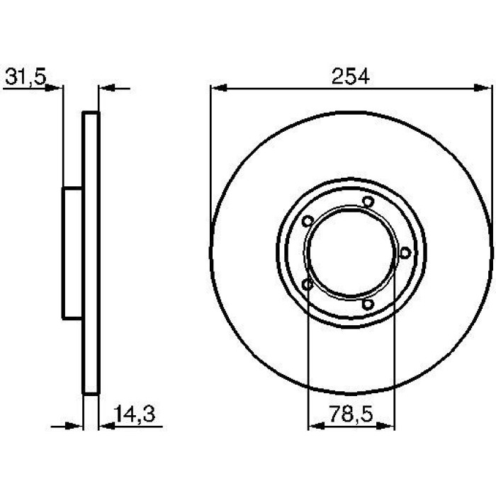 Bosch Bremsscheibe Vorderachse 0 986 478 345 Bosch Bremsscheibe Vorderachse 0 986 478 345