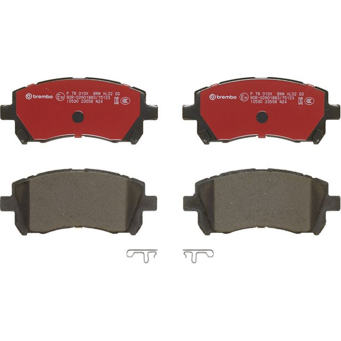 P 78 010X Brembo Xtra Bremsbelagsatz Vorder-/Hinterachse – P 78 010X – 138 x 60 x 17 mm – Bremssystem Akebono – OE Nummer AY040FJ004 P 78 010X Brembo Xtra Bremsbelagsatz Vorder-/Hinterachse – P 78 010X – 138 x 60 x 17 mm – Bremssystem Akebono – OE Nummer AY040FJ004