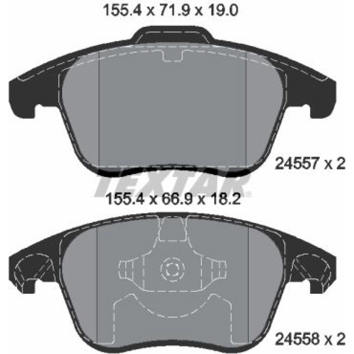 Textar Bremsbelagsatz 2455701 Textar Bremsbelagsatz 2455701