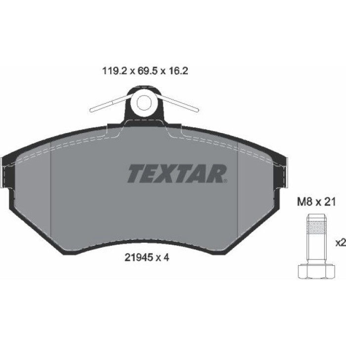 Textar Bremsbelagsatz 2194502 Textar Bremsbelagsatz 2194502